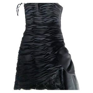 Victor Costa 80s strapless mini dress